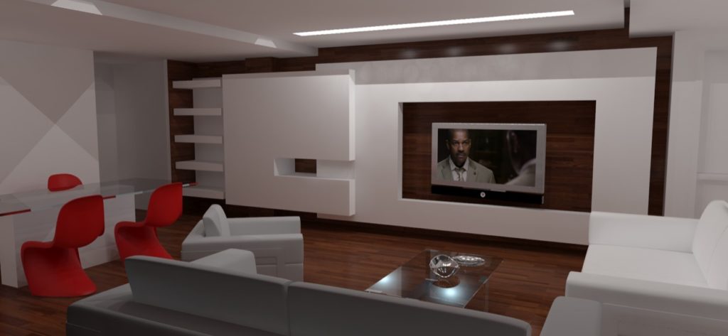 Pintura sobre decoración pladur