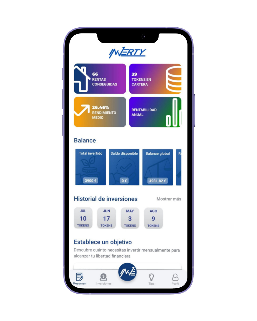 applicación de Inverty